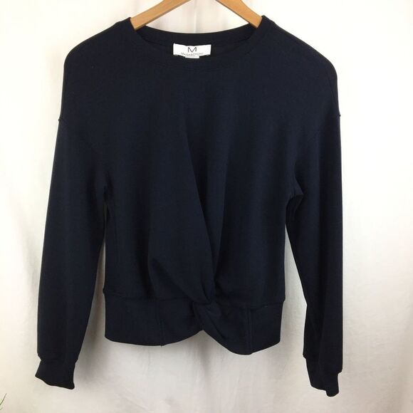 Magaschoni Blue Twist Waist Long Sleeve Top S NEW - Picture 5 of 9